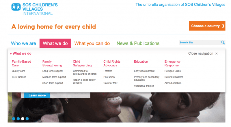 SOS Children's Villages charity organization
